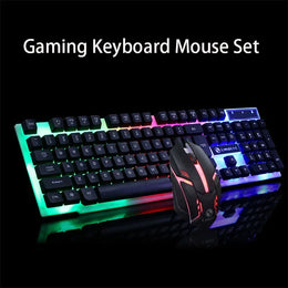 GTX300 Gaming CF backlit keyboard and mouse set with ergonomic design and USB wired connection